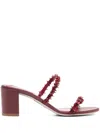 René Caovilla Bead Embellishment Sandals In レッド