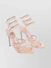 René Caovilla Beaded Chandelier Stiletto Sandals In Multi