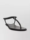 René Caovilla Beaded Strap Flat Sole Open Toe Thong Sandals In Black