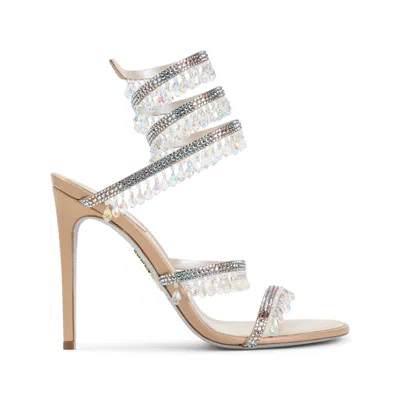 René Caovilla Rene Caovilla Beige Satin Chandelier High-heel Sandal In Neutral