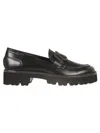 René Caovilla Morgana Embellished Leather Loafers In Black
