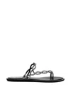 René Caovilla Rene Caovilla Black Flat Braid Sandal 10