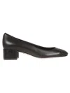 René Caovilla Embellished Closed Toe Block Heel Pumps In Black