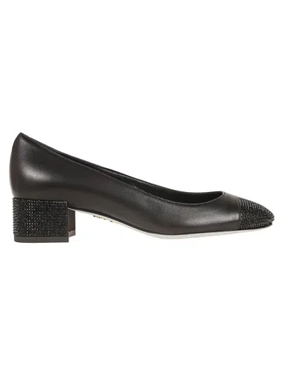 RENÉ CAOVILLA RENÉ CAOVILLA BLACK LAMB SKIN PUMPS