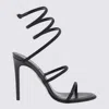 René Caovilla Black Open Toe Heels