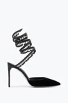 René Caovilla Black Pumps In Velvet Chandelier