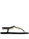 René Caovilla Black Slingabck Sandals
