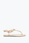 René Caovilla Bloom Nude Flat Sandal 10