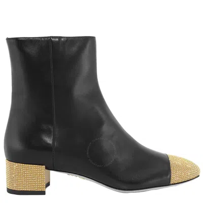 René Caovilla Rene Caovilla Bonnie 40 Leather Ankle Boots In Black