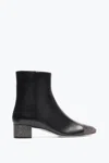 René Caovilla Bonnie Ankle Boot In Black Leather 40