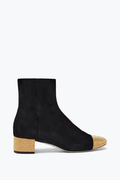 René Caovilla Embellished Suede Ankle Boots In Multicoloured