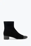René Caovilla Bonnie Black Suede Bootie 40