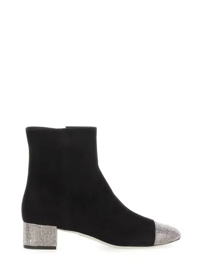 René Caovilla Rene Caovilla Boot With Rhinestones In Black