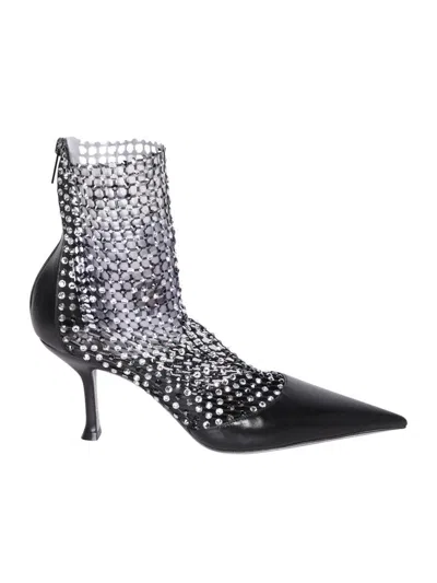 René Caovilla Embellished Pointed In Black