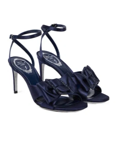 René Caovilla Bow-detail Embellished Satin Pumps In Multi