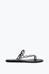 René Caovilla Rene Caovilla Black Flat Braid Sandal 10 In Black