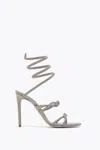René Caovilla Braid Cleo Fog Satin/black Diamond Strass Sandal