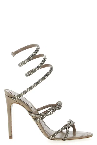 René Caovilla 'braid Cleo' Sandals In Gray