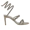 René Caovilla Braid Cleo Taupe Sandals 105 In Gray