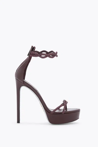 René Caovilla Braid Fondant Platform Sandal 130