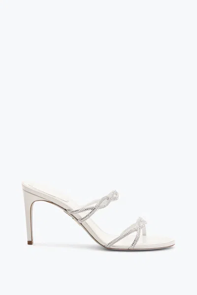 René Caovilla Braid Ivory Slider Sandal 80