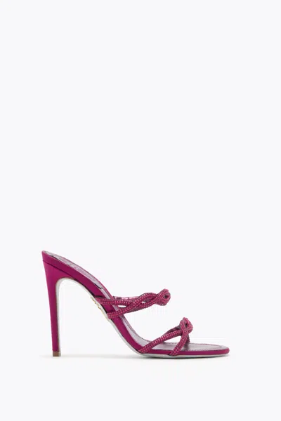 René Caovilla Braid Porpora Mule 80 In Red