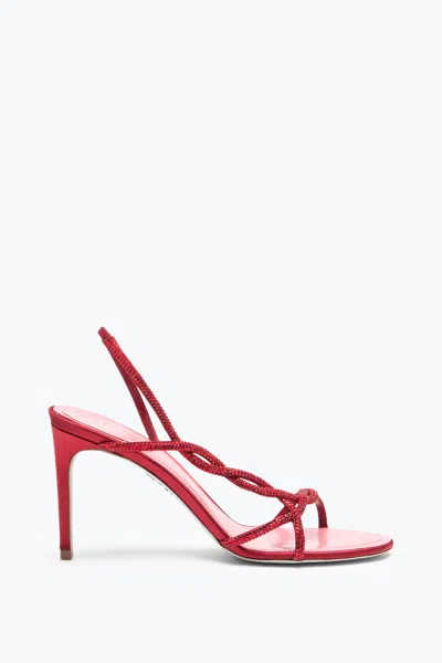 René Caovilla Braid Red Sandal 80
