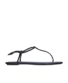 René Caovilla Rene Caovilla Flat Jewel Sandals In Black