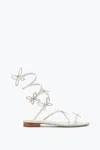 René Caovilla Butterflower Crystal Ivory Sandal 10