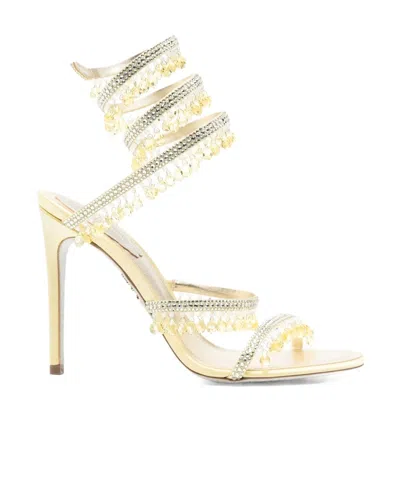 René Caovilla Caovilla High-heeled Sandals In Gold