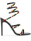 René Caovilla Carnaval Sandal In 黑色