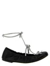 René Caovilla Caterina Embellished Leather Ballet Flats In Black