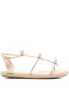 René Caovilla Caterina Bow Sandals In Neutral