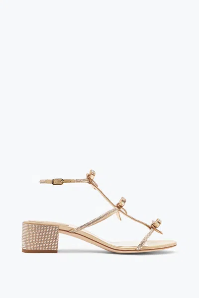 René Caovilla Caterina Crystal Beige Sandal 40