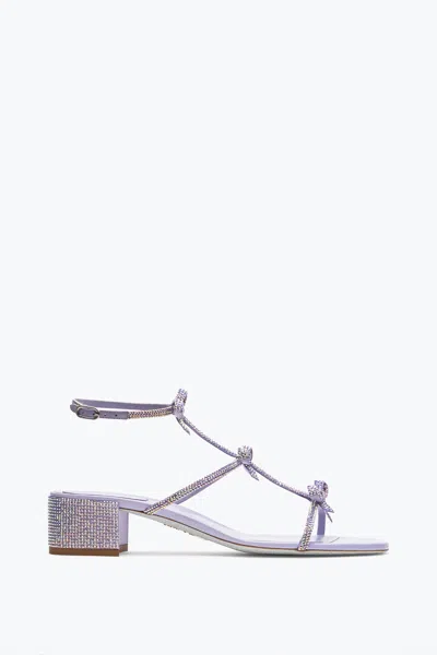 René Caovilla Caterina Lilac Sandal With Crystals 35