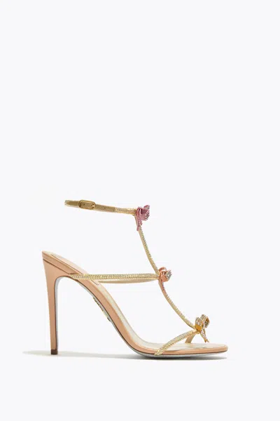 René Caovilla Caterina Nude Sandal 105 In Brown