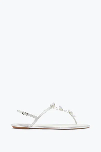René Caovilla Caterina White Thong Sandal 10