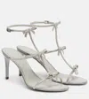 René Caovilla Catherina 80 Crystal-embellished Sandals In Silver