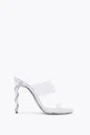 René Caovilla Celebrity Silver Mule 105 In Silver