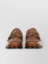 René Caovilla Chain Detail Leather Round Toe Loafer