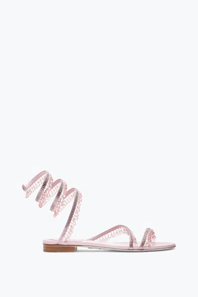 René Caovilla Chandelier Barbie Pink Flat Sandal 10