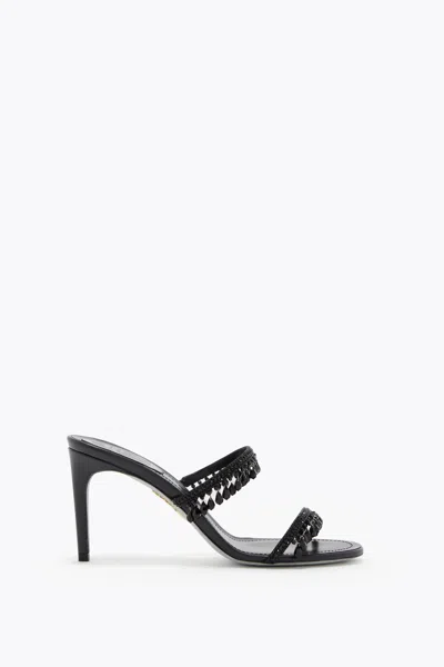 René Caovilla Chandelier Black Mule 80