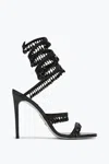 René Caovilla Chandelier Heeled Sandals 105 In Black