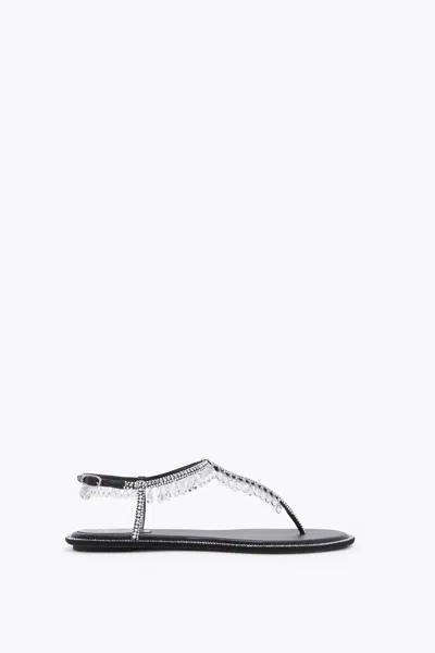 René Caovilla Chandelier Black Thong Sandal 10 In Multi