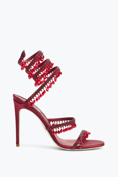 René Caovilla Chandelier Burgundy Sandal 105