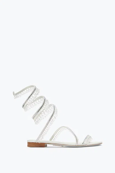 René Caovilla Chandelier Crystal Ivory Sandal 10