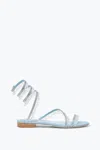 René Caovilla Chandelier Flat Light Blue Sandal 10