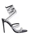 René Caovilla Chandelier 105 Rhinestone Embellished Sandals In Negro