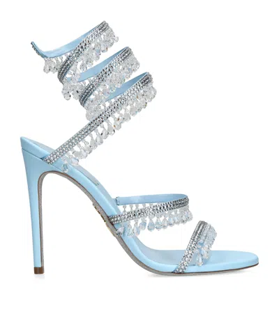René Caovilla Chandelier Heeled Sandals 105 In Blue