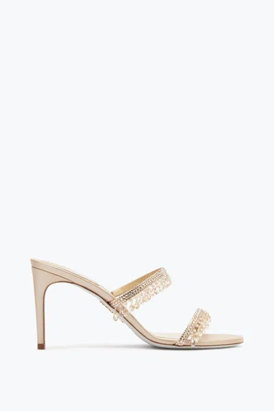 René Caovilla Chandelier Ivory Slider Sandal 80